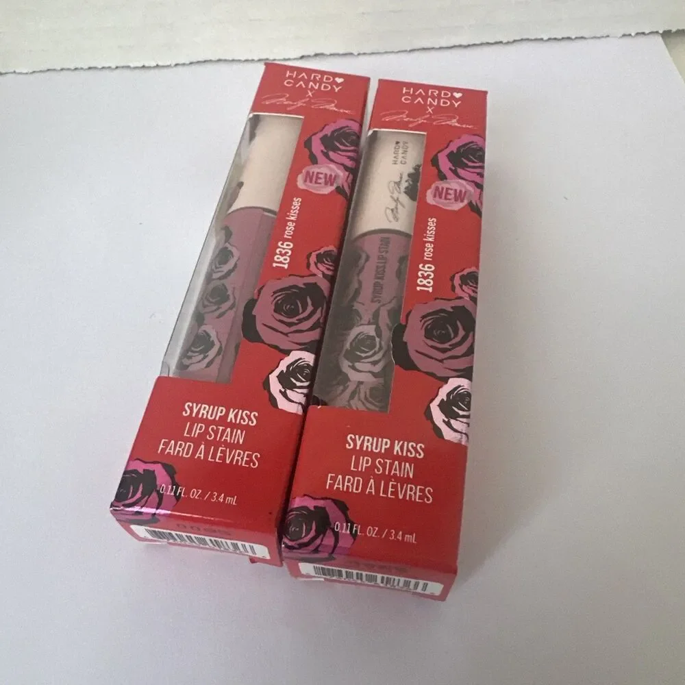 Lot Of (2) Hard Candy x Marilyn Monroe -SYRUP KISS Lip Stain #1836 Rose Kisses